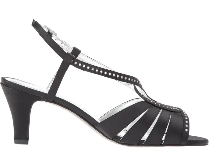 Сандалии Whisper на регулируемой шлейке с открытым носком и стразами David Tate