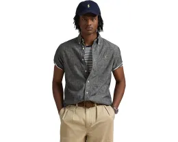 Рубашка Polo Ralph Lauren Classic Fit Chambray с коротким рукавом и поношенным видом