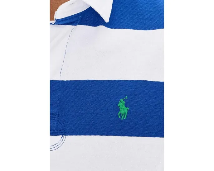 Рубашка-поло Polo Ralph Lauren Iconic Rugby с крашеной в массе полоской и вышивкой