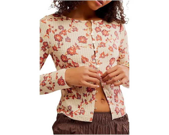 Футболка Free People Tilly с длинным рукавом и принтом oversize