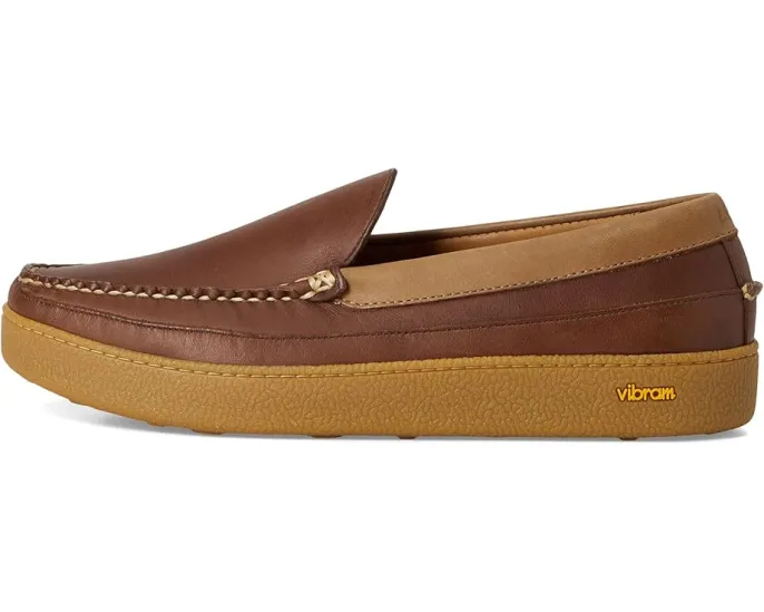 Тапочки Lodge Moc с подошвой Vibram и кожаным верхом в стиле мокасин