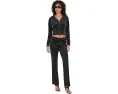 Juicy Couture Брюки из велюра с тисненым логотипом и высокой посадкой
