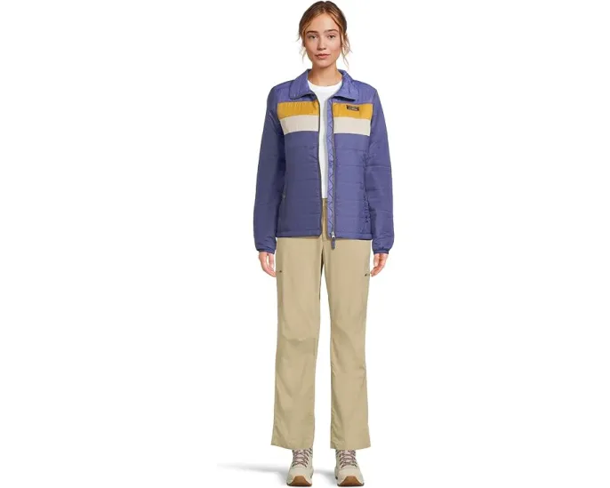 Пуховик L.L.Bean Mountain Classic с цветными блоками и застежкой на молнии