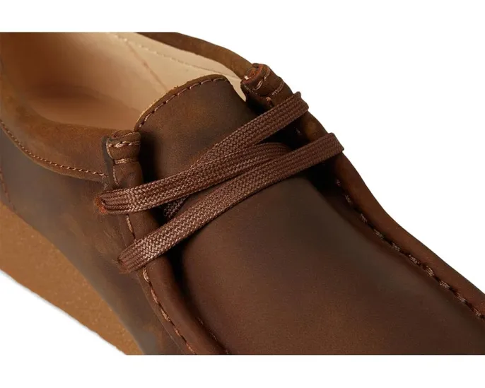 Обувь Clarks Wallabee EVO из мягкой вощеной кожи с эффектом креповой подошвы
