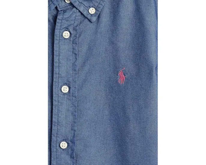 Polo Ralph Lauren Оксфордская рубашка из коттона с вываренной отделкой для малышей