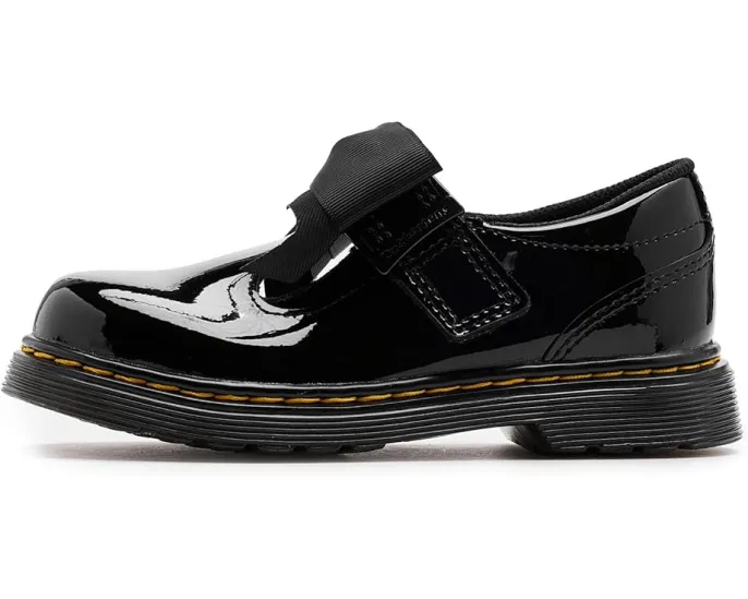 Детские туфли Dr. Martens Polley II Bow YS с бантом и застежкой на липучке