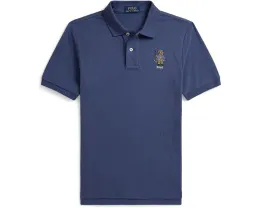 Хлопковая сетчатая поло с мишкой Polo Ralph Lauren (для старших детей)