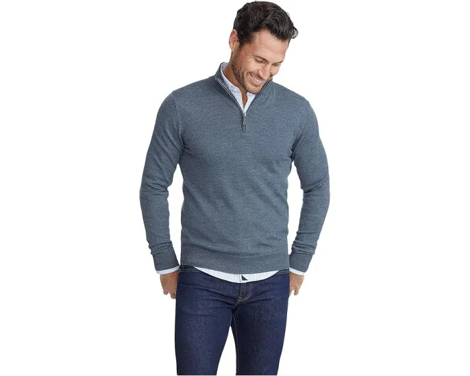 UNTUCKit Merino Wool 1/4 Zip свитер из мериносовой шерсти с воротником стойкой