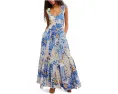 Платье макси Sasha Free People с вырезом лодочкой и сборками