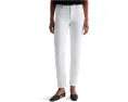 Джинсы Mari Mid-Rise Slim Straight из мягкого стрейч-денима белого цвета AG Jeans