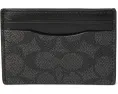 Картхолдер COACH с клипсой для денег из фирменного полотна