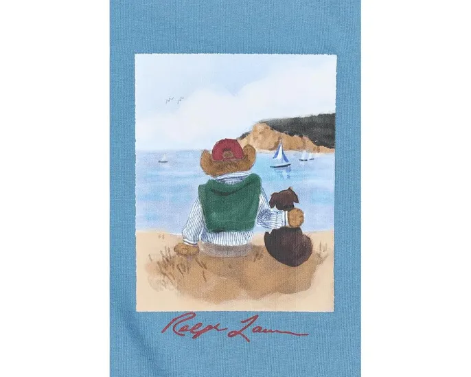 Футболка Polo Ralph Lauren Kids с медведем Polo Bear из хлопкового джерси