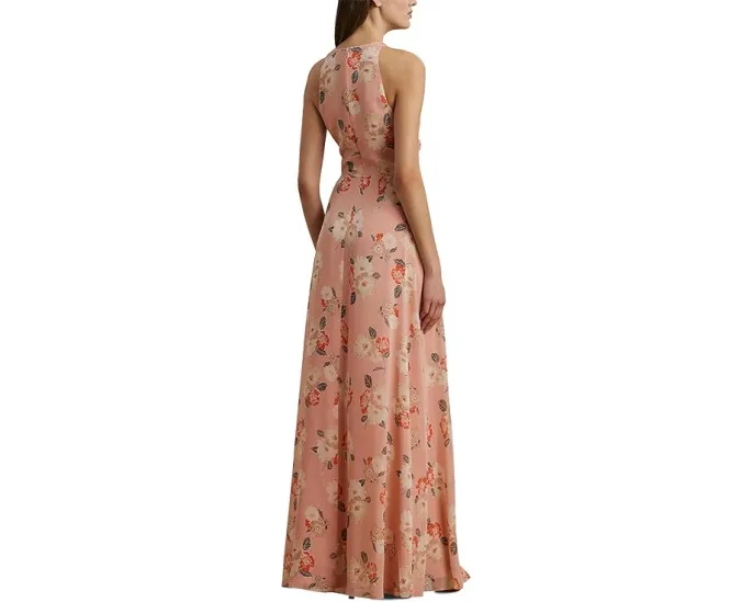 Вечернее платье Lauren Ralph Lauren из жоржета с цветочным принтом