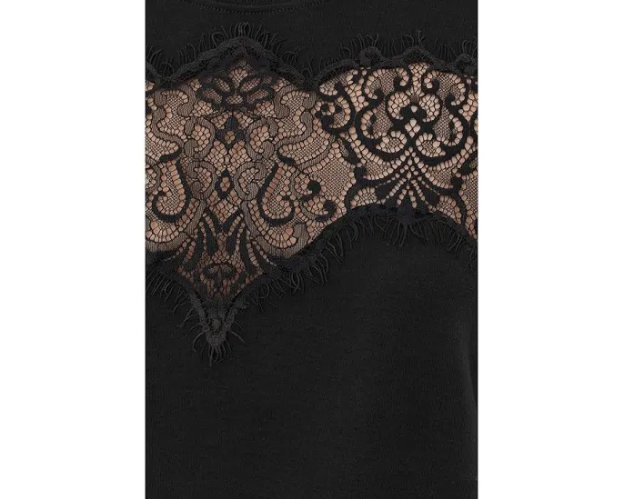 Футболка AllSaints Lisa Lace Tee с кружевными вставками