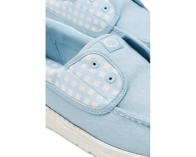 Слипоны Hey Dude Wendy Cru Gingham с клетчатым принтом