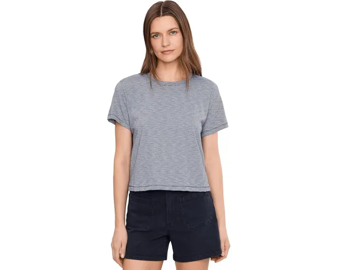 Футболка Bella Slub Tee Stripe Madewell из хлопка с полоской
