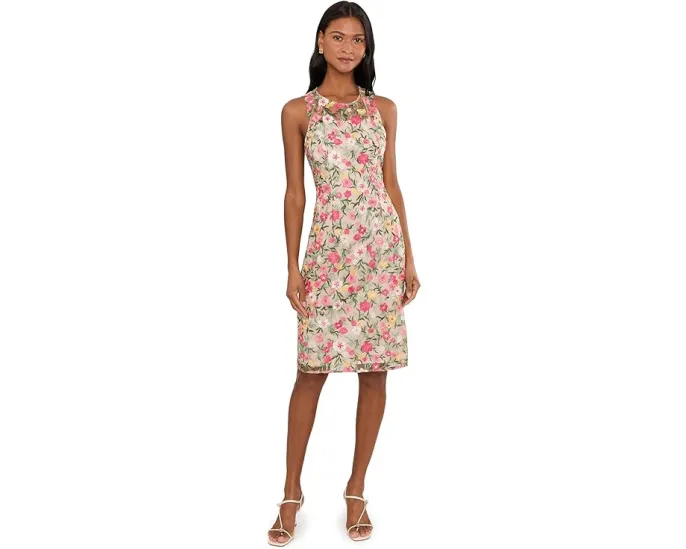 Платье Floral Short Dress от Adrianna Papell с цветочным принтом