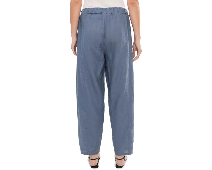 Брюки Eileen Fisher из органического льна с плиссировкой и фонарным силуэтом