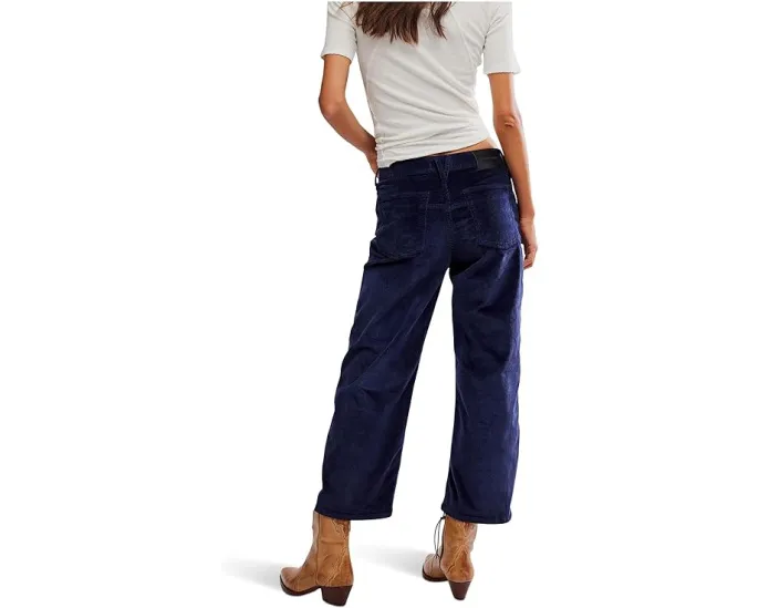 Джинсы Free People Deep Trance Cord с низкой посадкой и прямым кроем