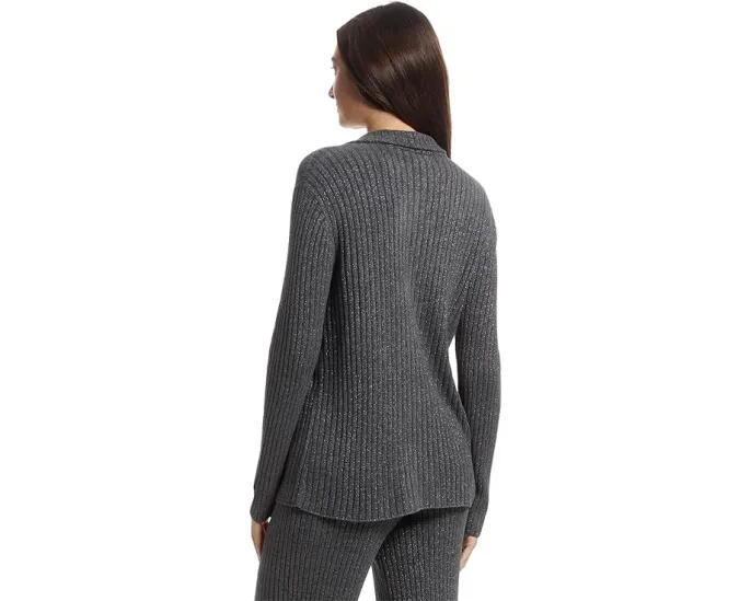 Рубашка Barefoot Dreams CozyChic Ultra Lite Lurex Rib с люрексом и накладным карманом