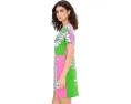 Платье Lilly Pulitzer Siera с круглым вырезом и коротким рукавом на молнии