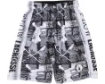 Шорты для лакросса FLOW SOCIETY черные с серебром и сетчатой тканью