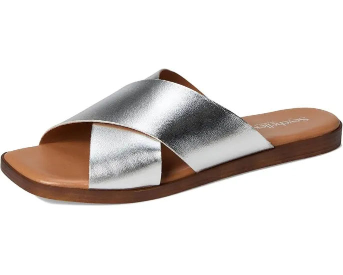 Босоножки Chai из металлизированной кожи Seychelles с перекрещивающимися бретелями