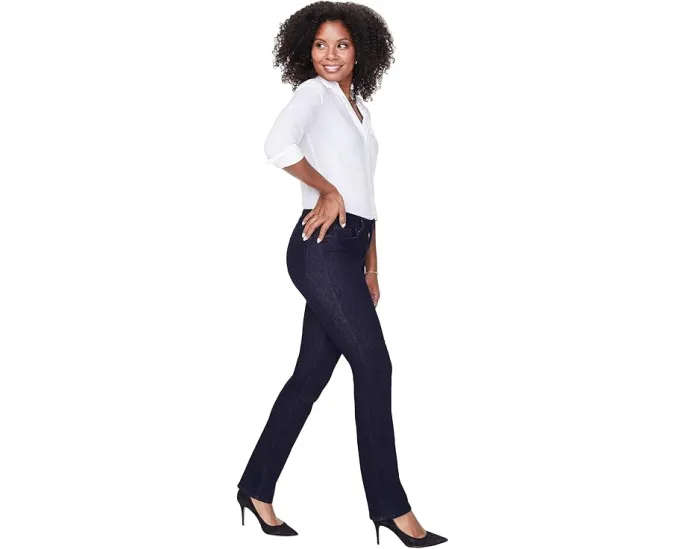 Прямые брюки NYDJ Marilyn Straight Rinse из хлопка с эластаном