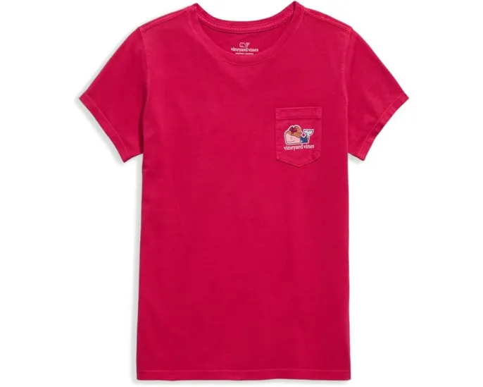 Футболка с коротким рукавом и карманом Vineyard Vines для детей