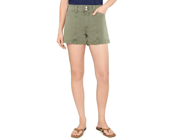 Шорты Paige Olivia в цвете Vintage Ivy Green с высокой посадкой