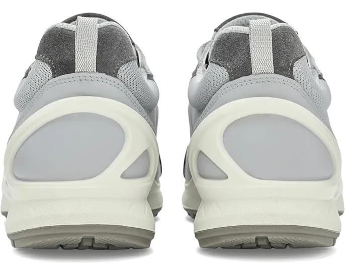 ECCO Biom Energi Sporty Lace-Up серые кроссовки из кожи и текстиля