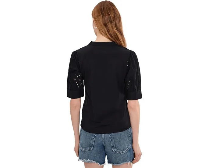 Блузка Elbow Puff Sleeve Mixed Media Lace от CeCe с пышными рукавами