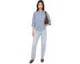 Блуза Madewell Signature Y Neck из поплина с воротником и длинными рукавами