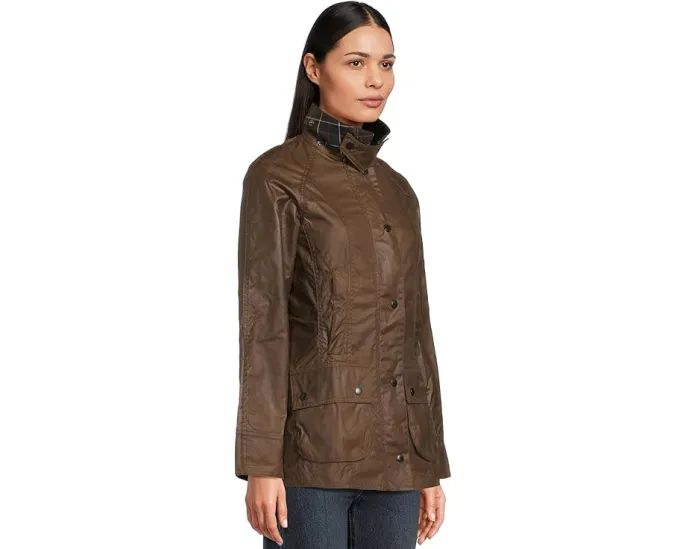 Barbour Beadnell Wax куртка из вощеного хлопка с карманами для рук