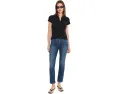 Поло Ribbed Cap Sleeve Madewell с коротким рукавом