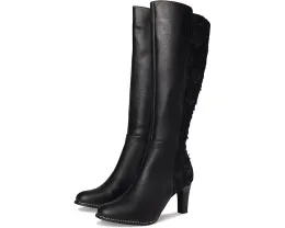 Сапоги Rozena до середины икры с аппликацией и каблуком 8 см