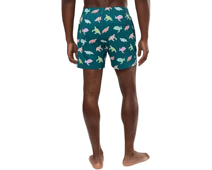 Плавки Chubbies The Turtally Awesomes 14 см с быстросохнущей тканью и карманом на молнии