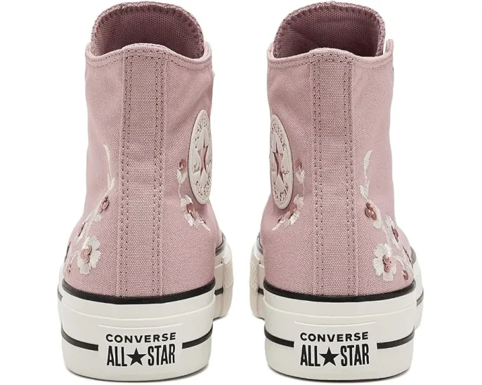 Кеды Converse Chuck Taylor All Star Lift Platform с пайетками и цветами