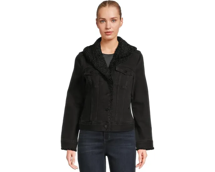 Джинсовая куртка Liverpool Los Angeles с воротником из шерпи