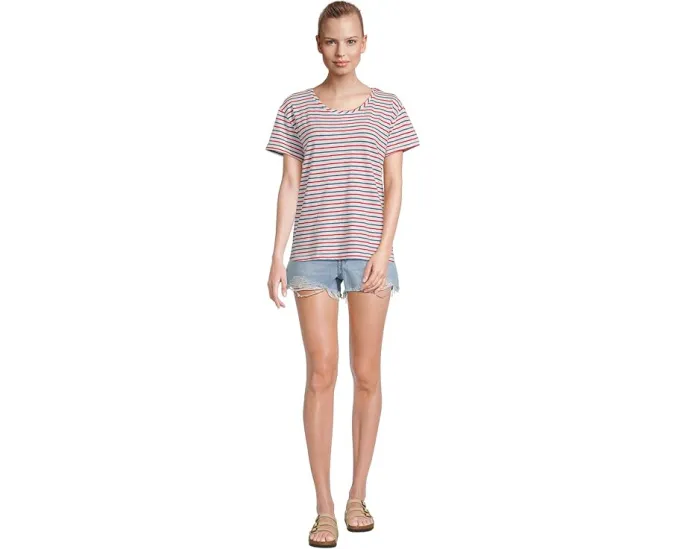 Футболка Vineyard Vines Slub Jersey Relaxed Tee с полосками и круглым вырезом