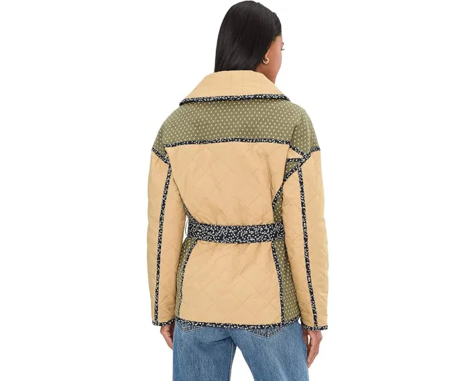 Avec Les Filles Стеганая куртка-кимоно с поясом из нейлона