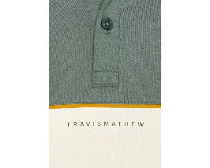 Поло Featherweight Color-Block TravisMathew с контрастной отделкой