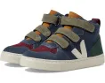 Детские кроссовки VEJA Small V-10 Mid с высоким берцем на липучках