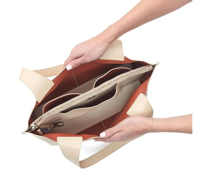 Кожаная сумка-тоут HOBO Vida с внутренними карманами и ремнем