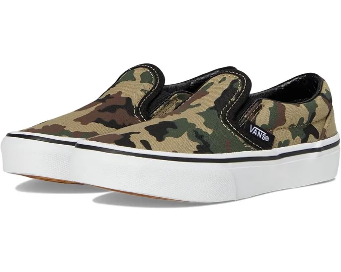 Слипоны Vans Classic для детей с узорчатым верхом