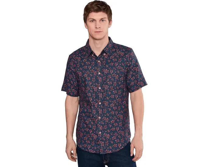 Рубашка Faherty Short Sleeve Breeze с принтом и расслабленным кроем