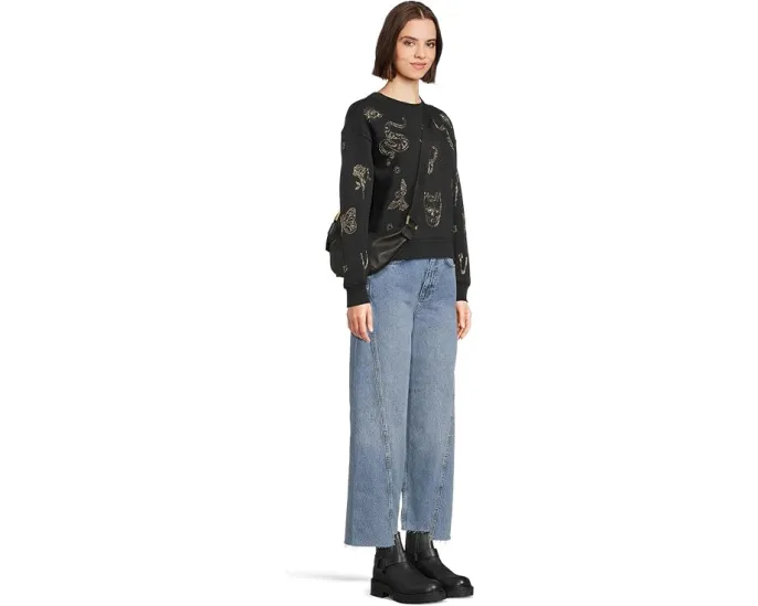 Сумка кроссбоди AllSaints Luna из мягкой овечьей кожи со скрученными швами