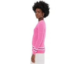 Свитер Lilly Pulitzer Brockton с вязкой косой и полосками