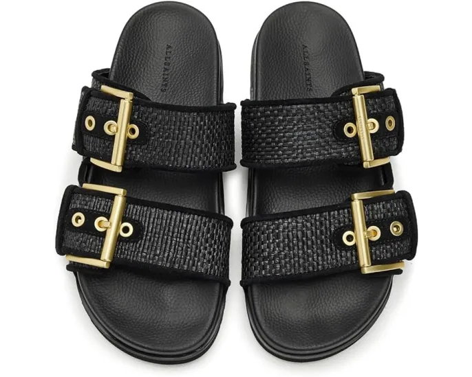 Сандалии Sian Raffia с ремешками под рафию и двумя пряжками