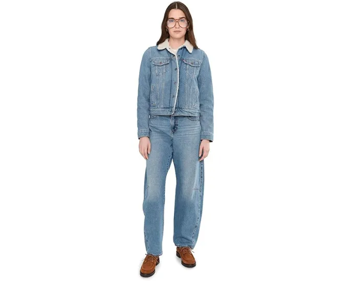 Куртка Levi's Womens Original Sherpa Trucker с леопардовым принтом